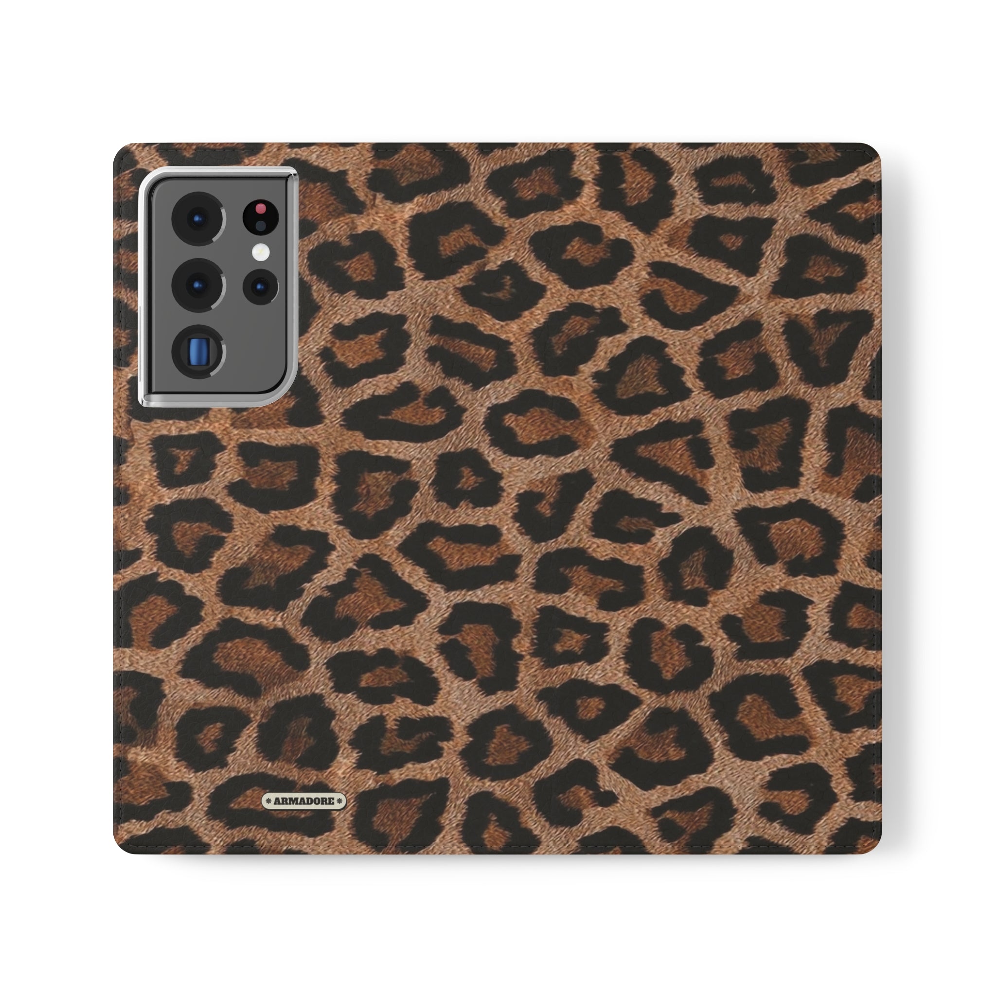 Leopard Skin Vegan Leather Flip Case