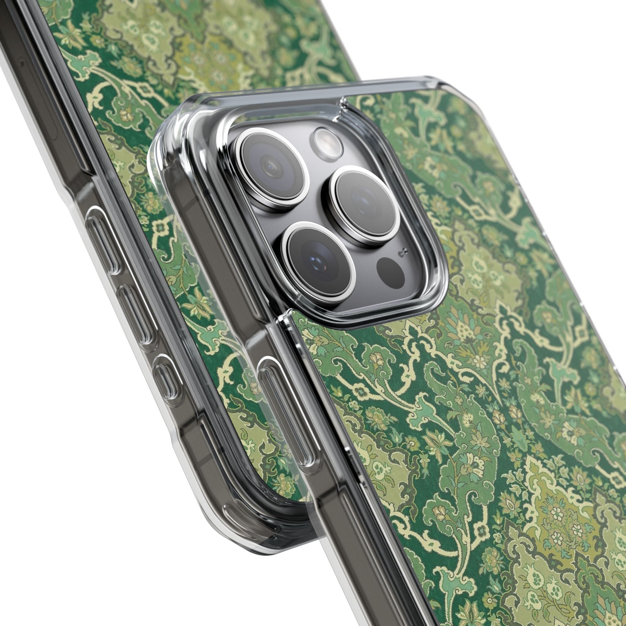 Royal Green Pattern MagSafe® Clear Impact Case