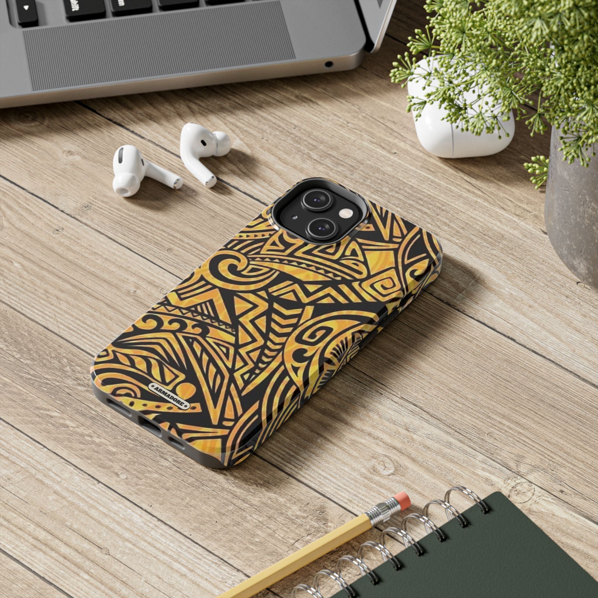 Yellow Pattern Tough Phone Case