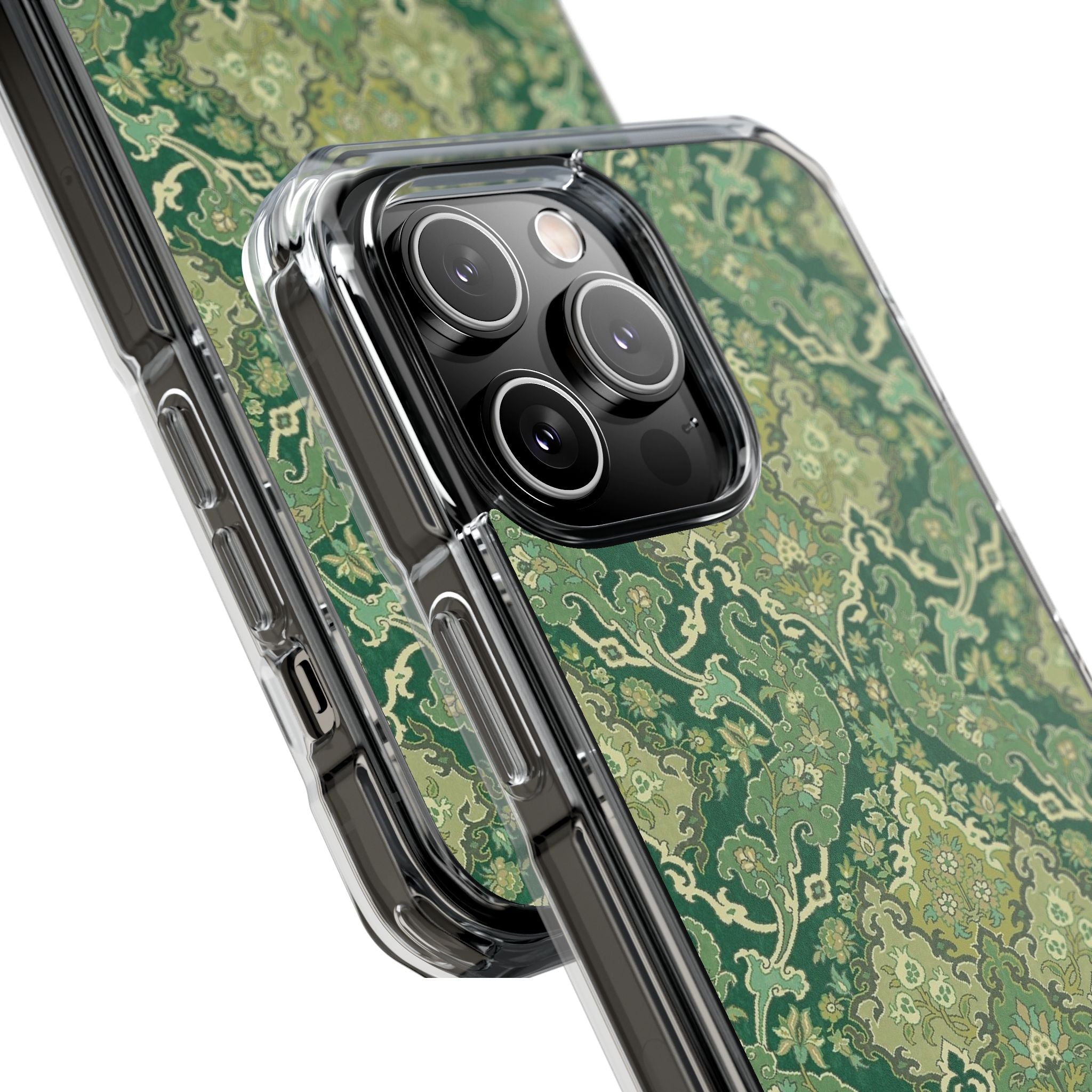 Royal Green Pattern MagSafe® Clear Impact Case