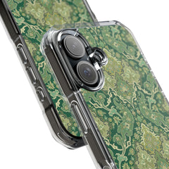 Royal Green Pattern MagSafe® Clear Impact Case