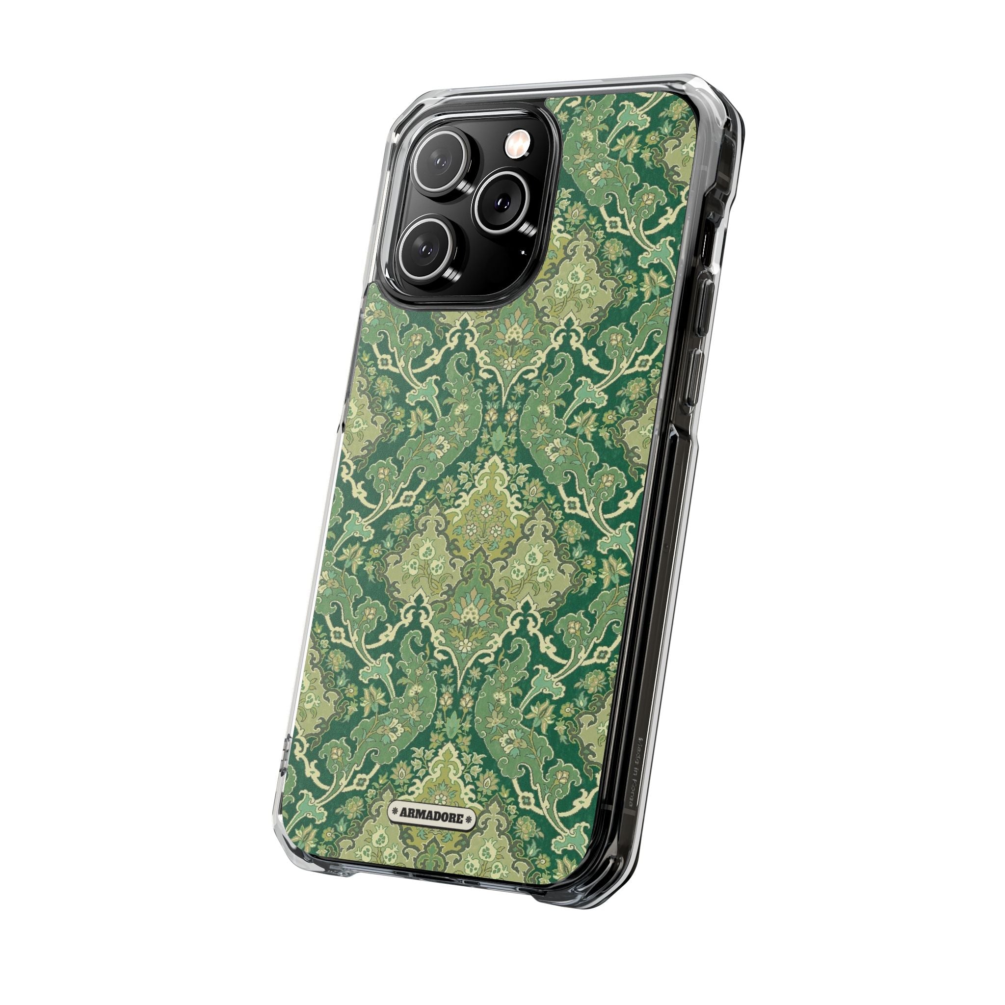 Royal Green Pattern MagSafe® Clear Impact Case