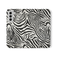 Zebra Skin Vegan Leather Flip Case