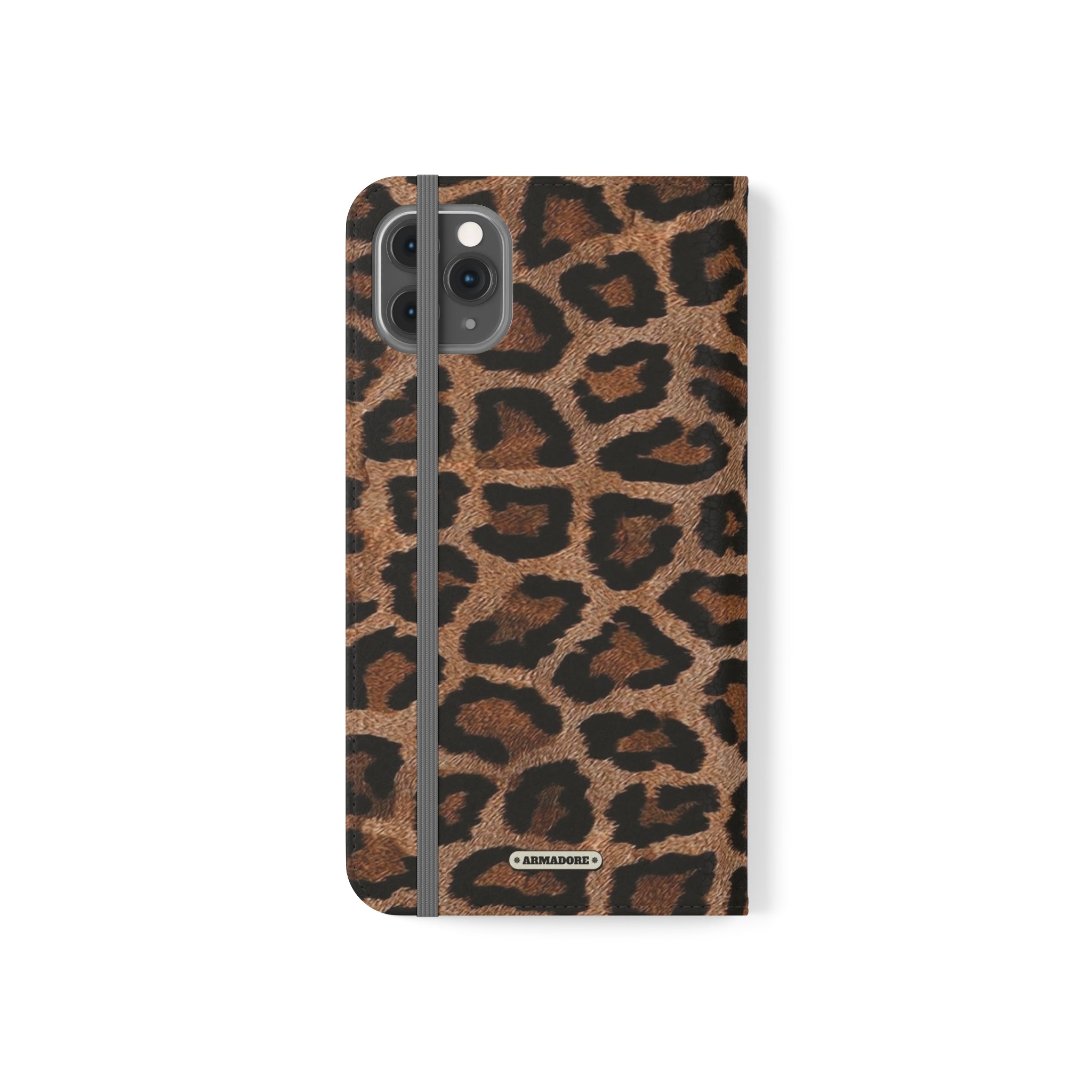 Leopard Skin Vegan Leather Flip Case