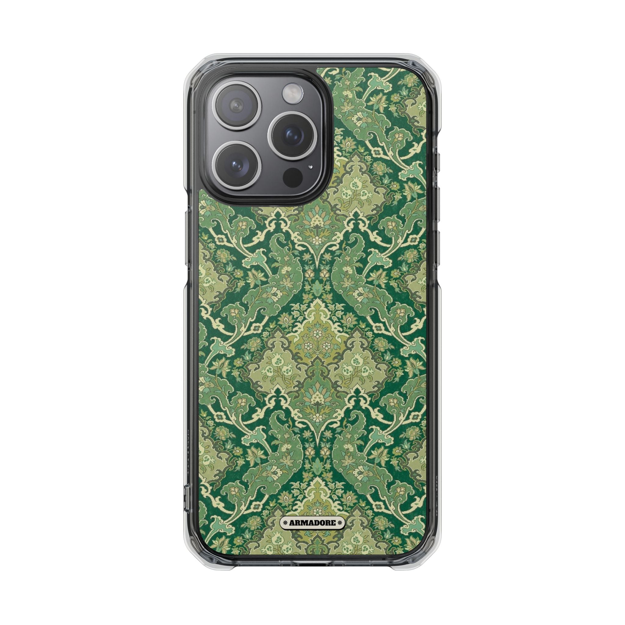 Royal Green Pattern MagSafe® Clear Impact Case