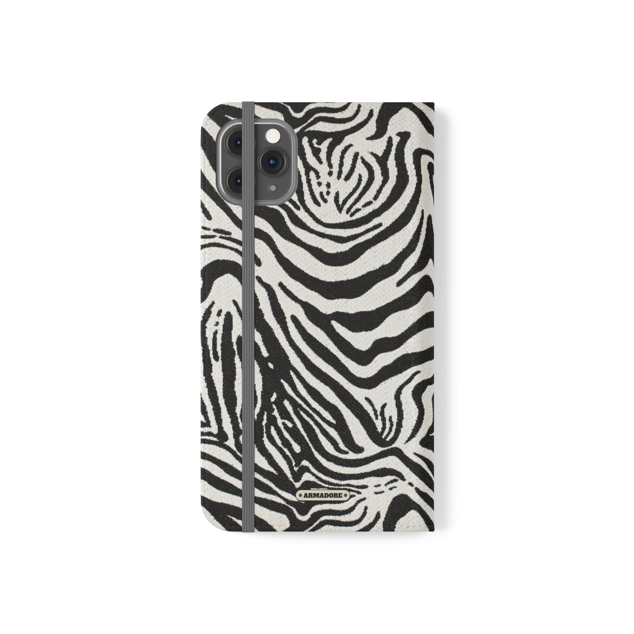 Zebra Skin Vegan Leather Flip Case