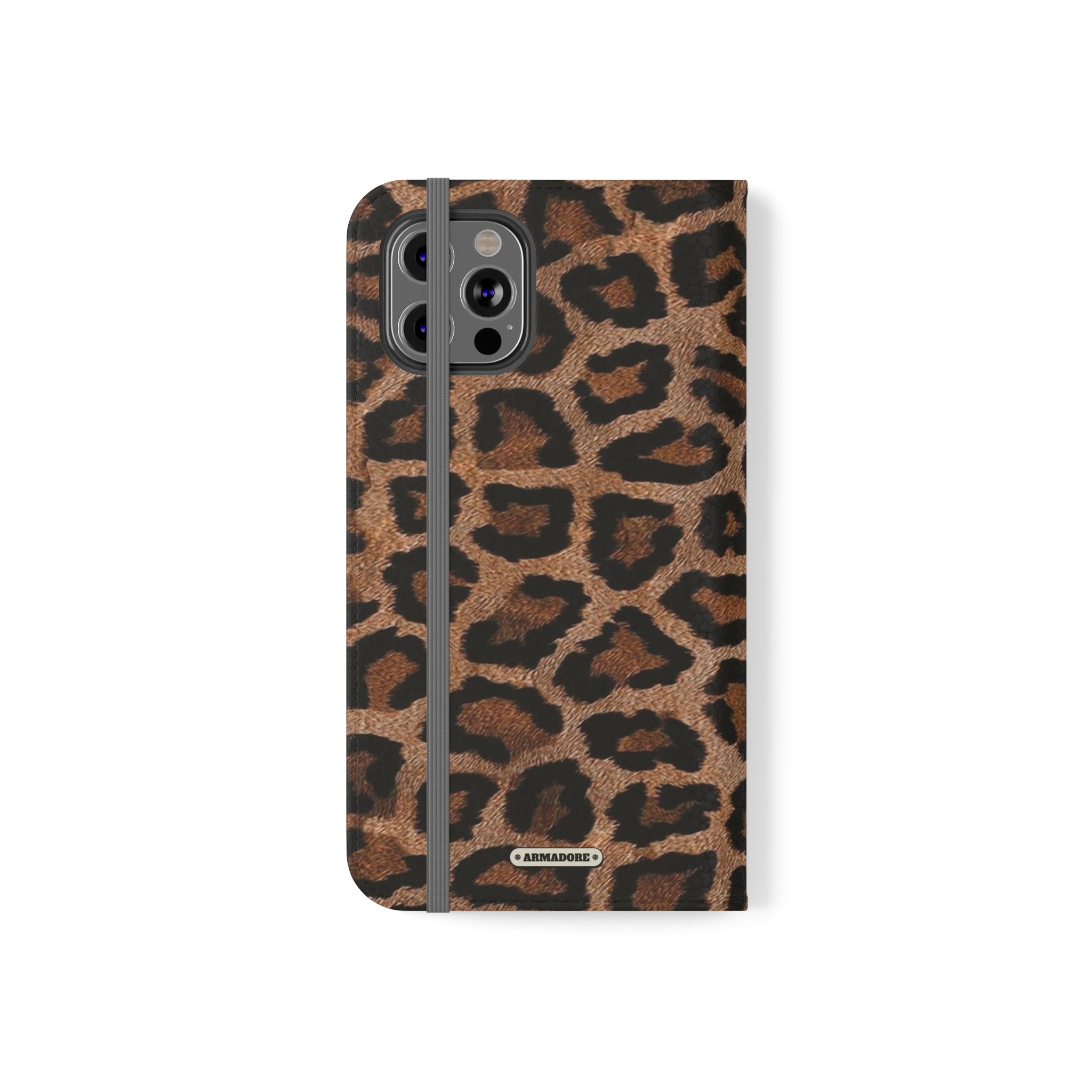 Leopard Skin Vegan Leather Flip Case