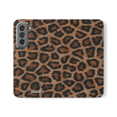 Leopard Skin Vegan Leather Flip Case