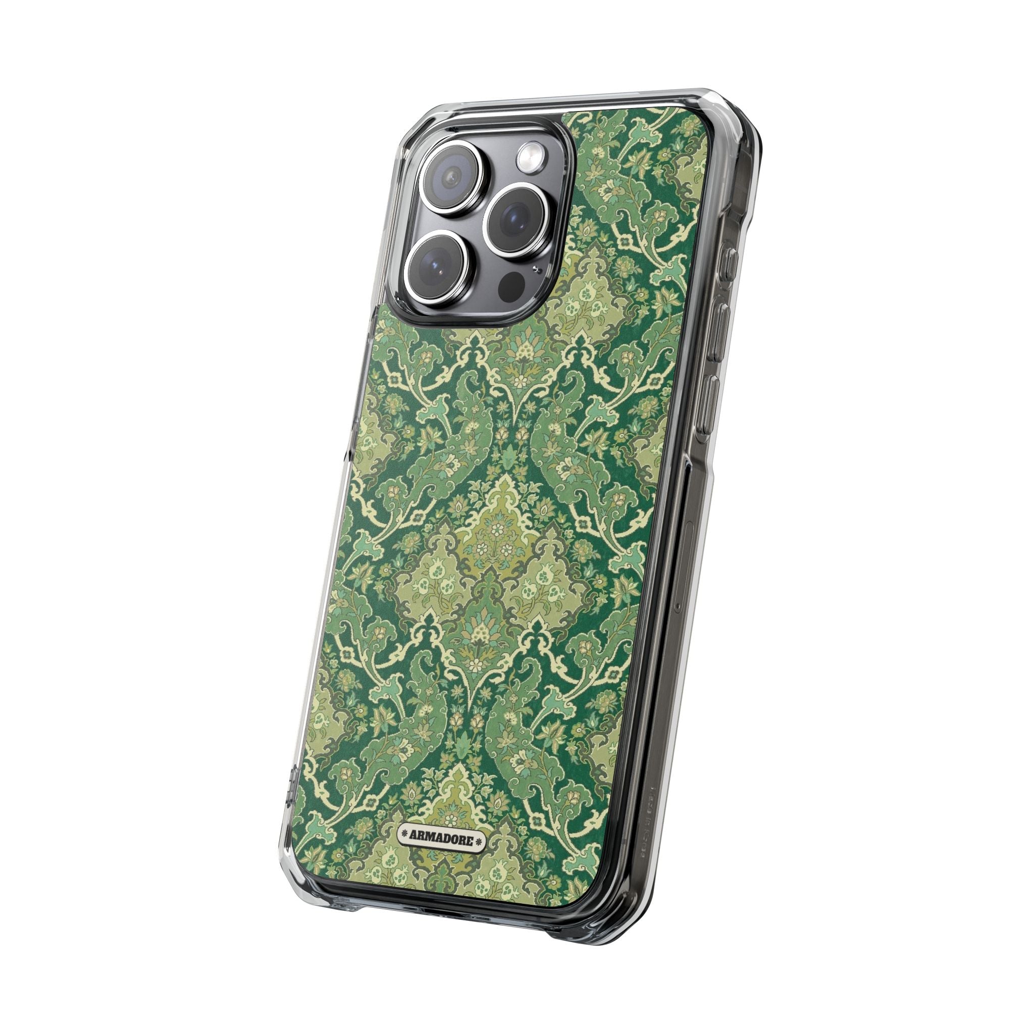 Royal Green Pattern MagSafe® Clear Impact Case