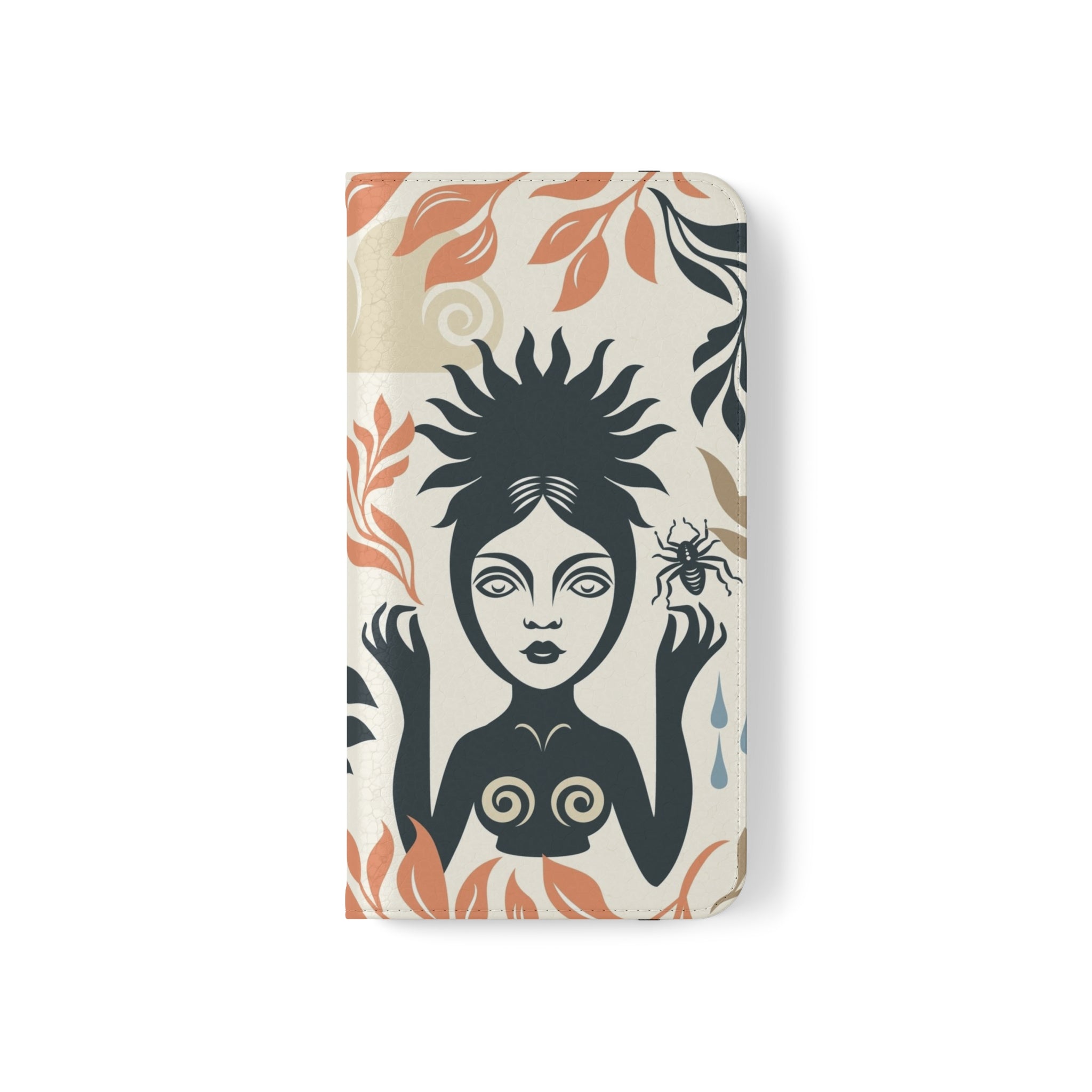 Bohemian Style Vegan Leather Flip Case