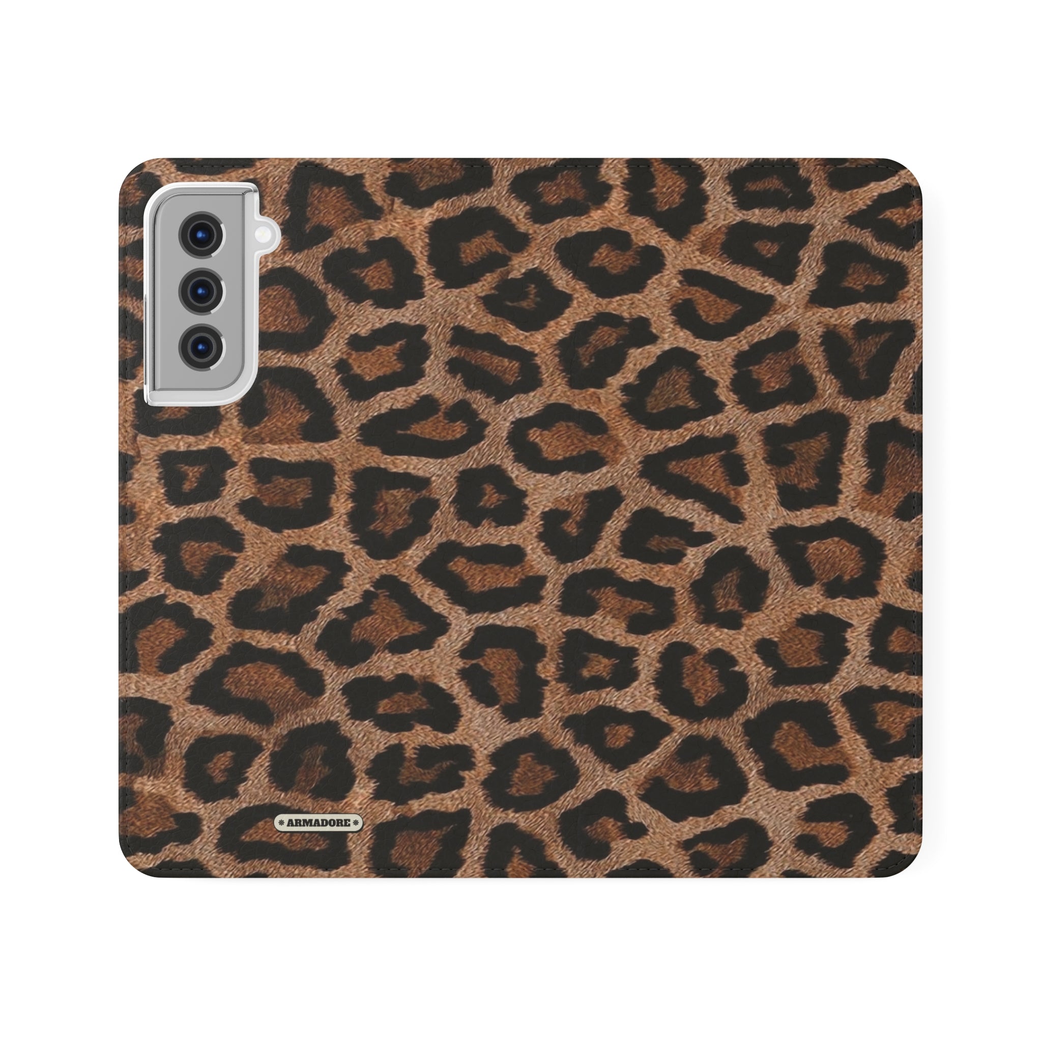 Leopard Skin Vegan Leather Flip Case