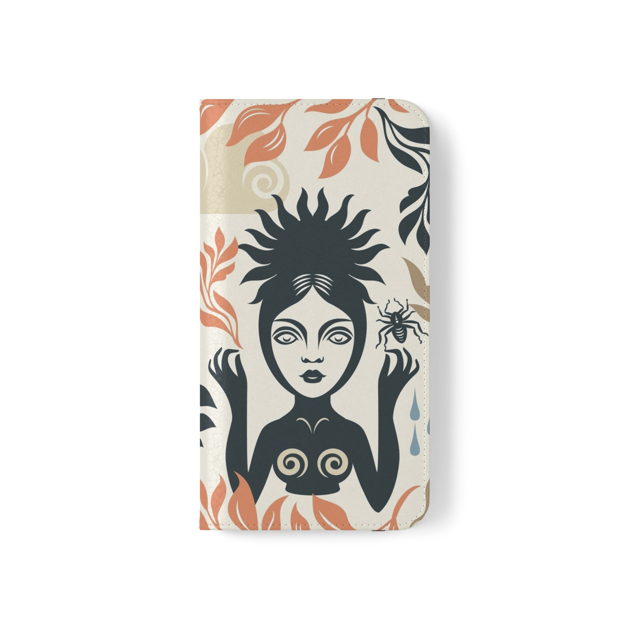 Bohemian Style Vegan Leather Flip Case